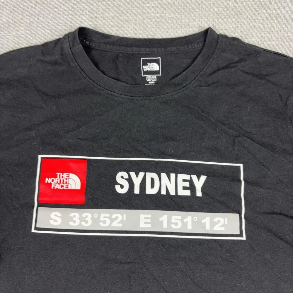 The North Face Shirt Mens XS Black Sydney Graphic Tee Tagless Cotton Jersey